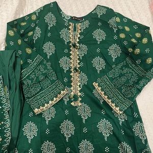 J. Pret Kameez pants and duppata-Size XS